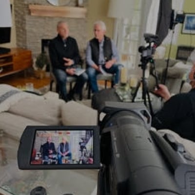 John and co-author Dave Johnson filming video